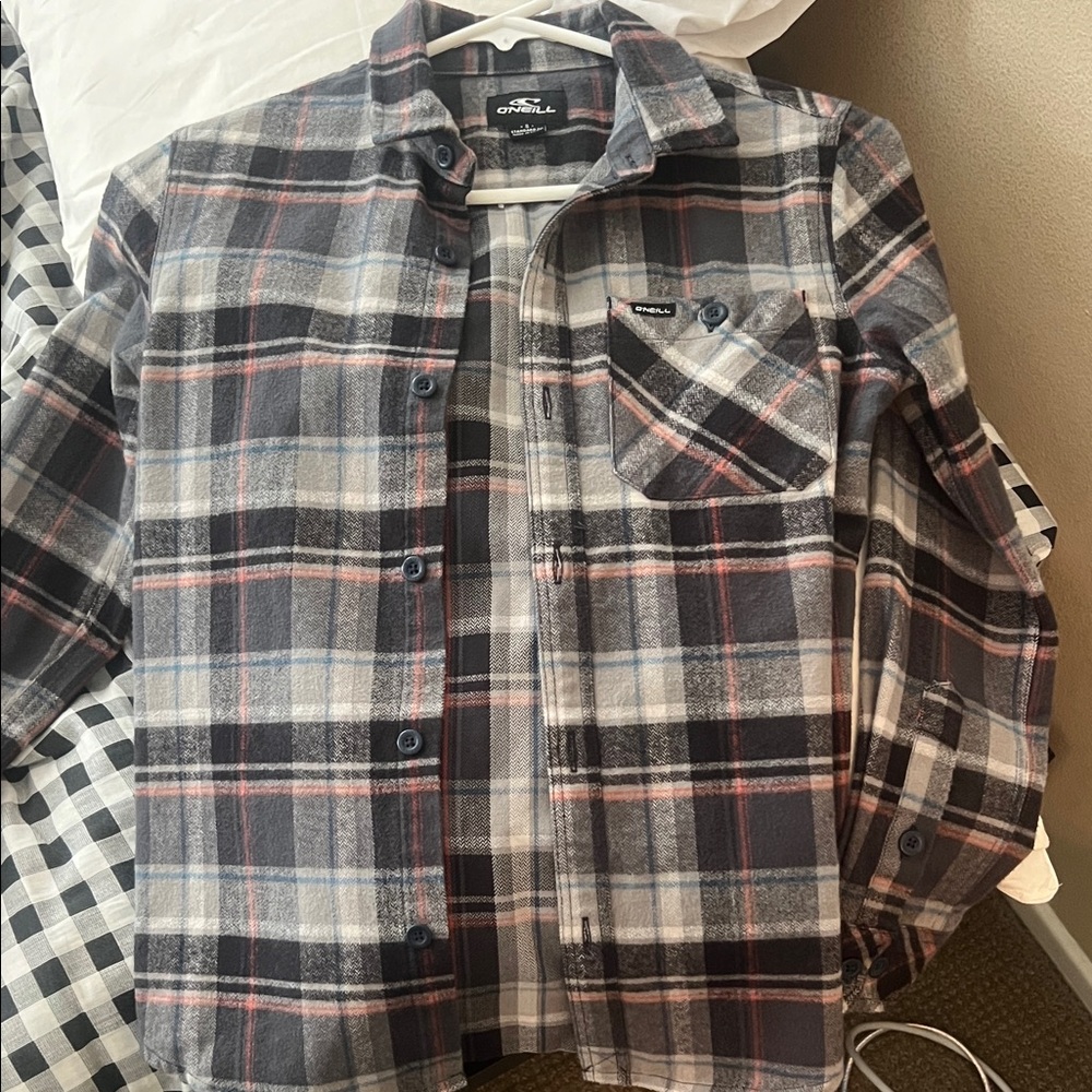 O'Neill Gray Plaid Flannel